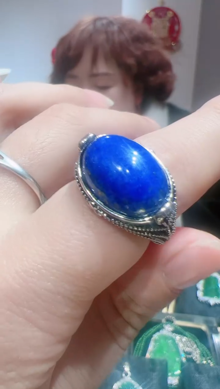 【闪购商品】青金石戒指合金202521016