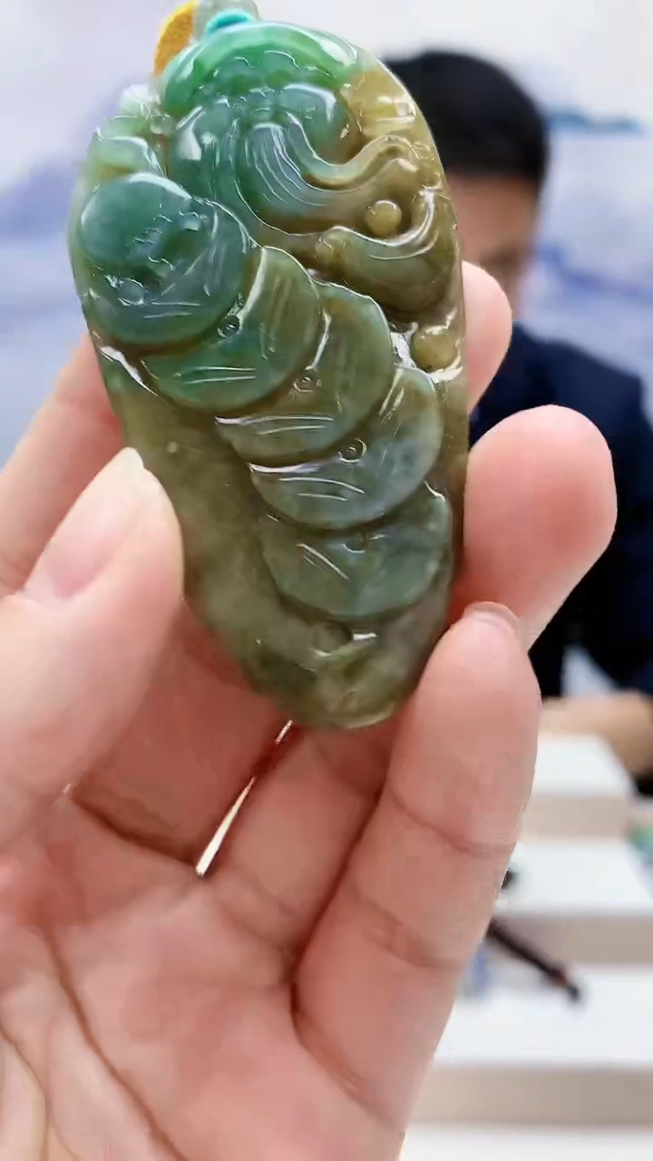 未镶嵌定制翡翠5174lr-毛货挂件20