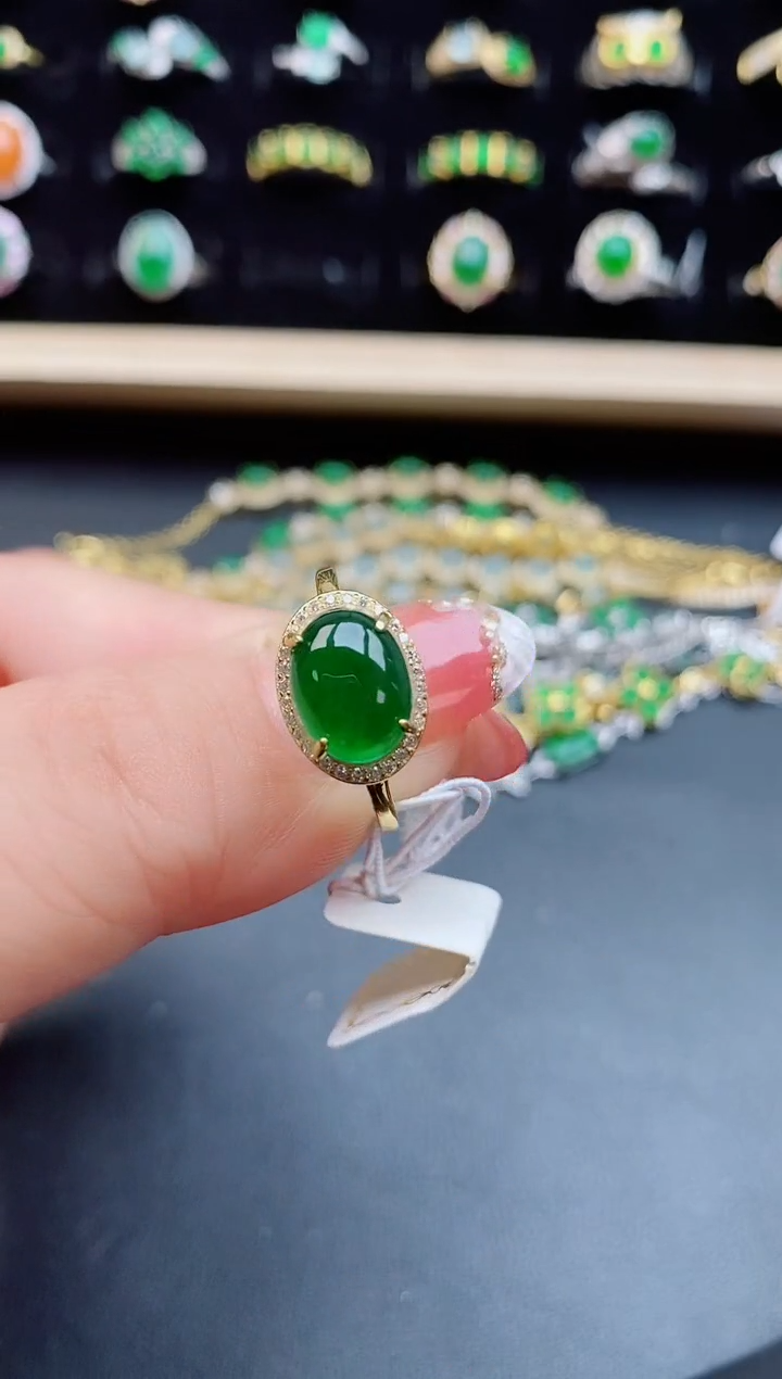 【闪购商品】翡翠戒指银S925镶嵌50000