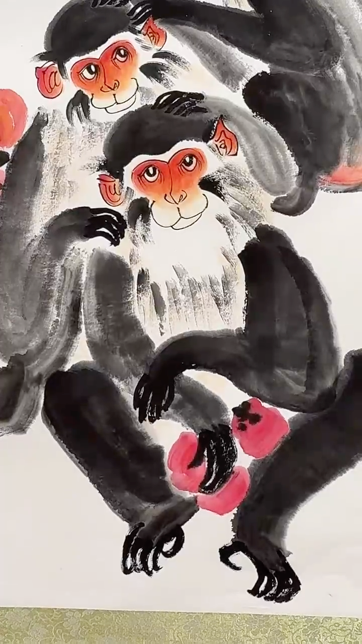 国画王冠人国画作品4pc