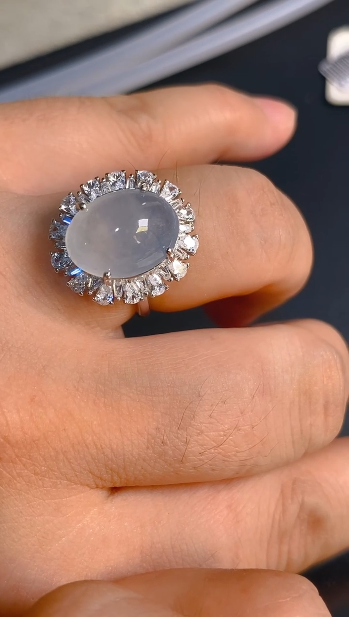 翡翠银S925镶嵌耳饰天然A货翡翠1