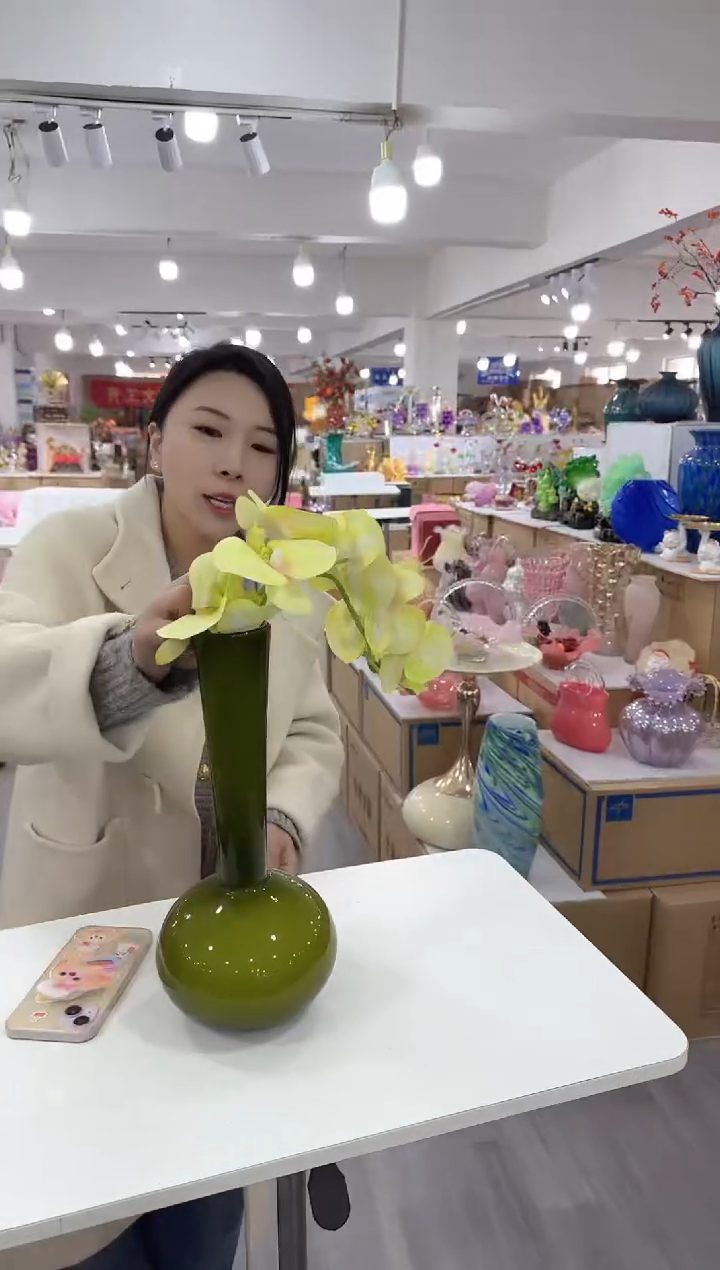 【闪购商品】琉璃瑞鸿花器早J-3