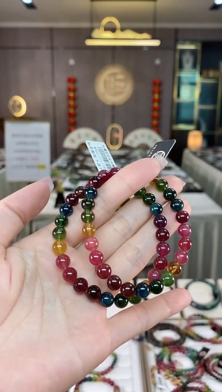 【闪购商品】碧玺单圈手串7mm+未镶嵌（多样性发一条）hon