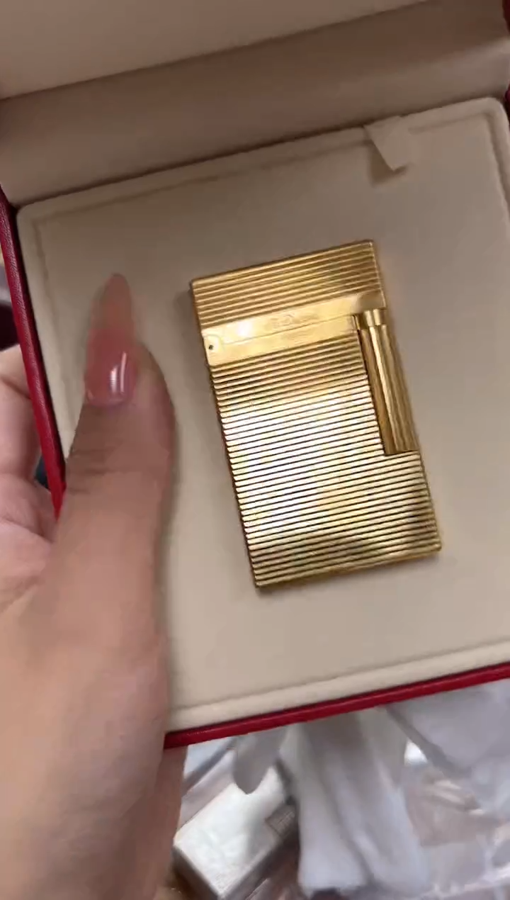 纯铜都家L2金色横条纹 带盒