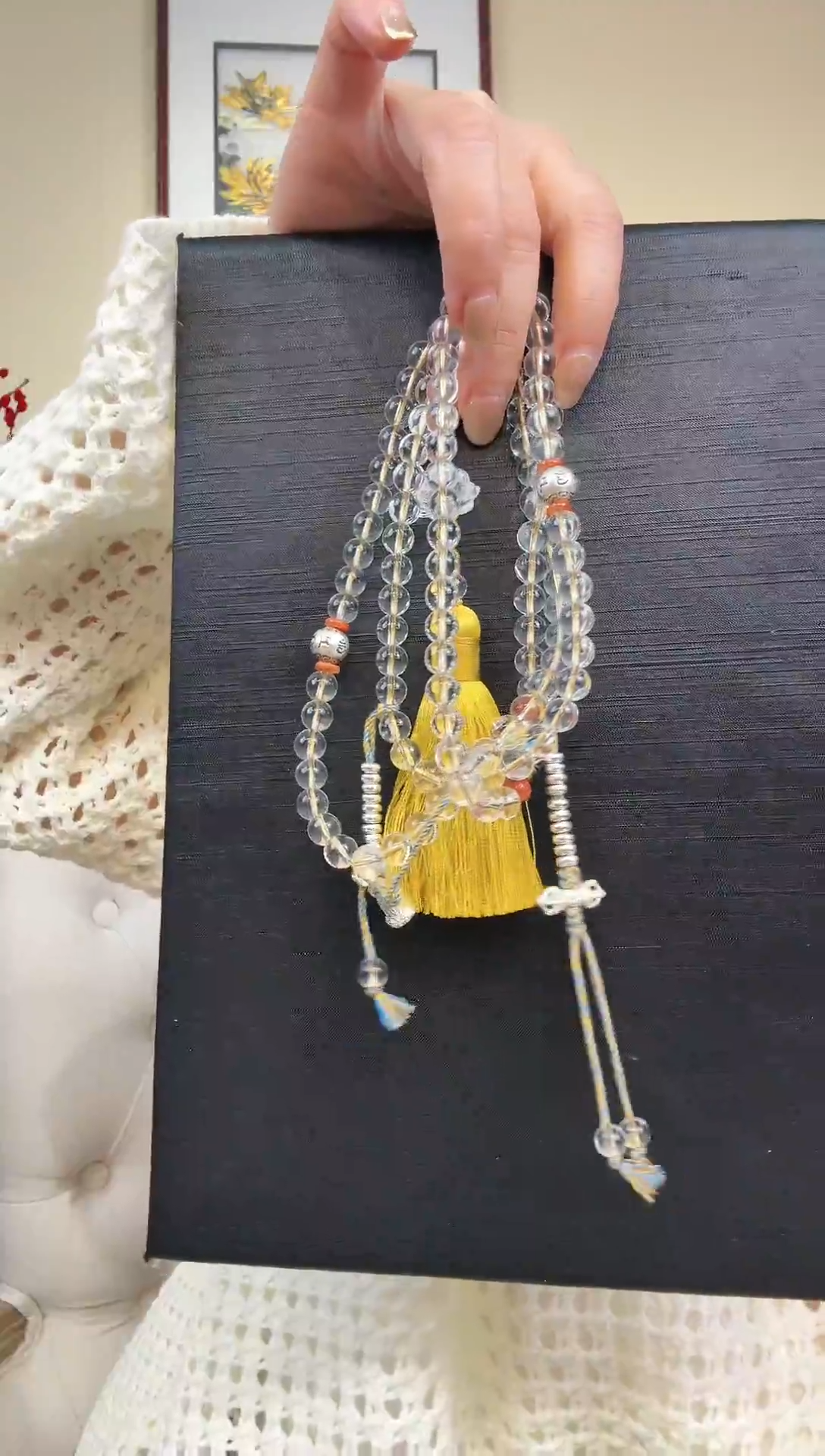 【闪购商品】水晶颈饰足银镶嵌108颗