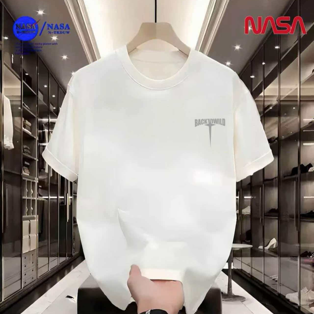 J-5NASA联名纯棉夏季圆领短袖T恤微宽松时尚男女同款休闲百搭