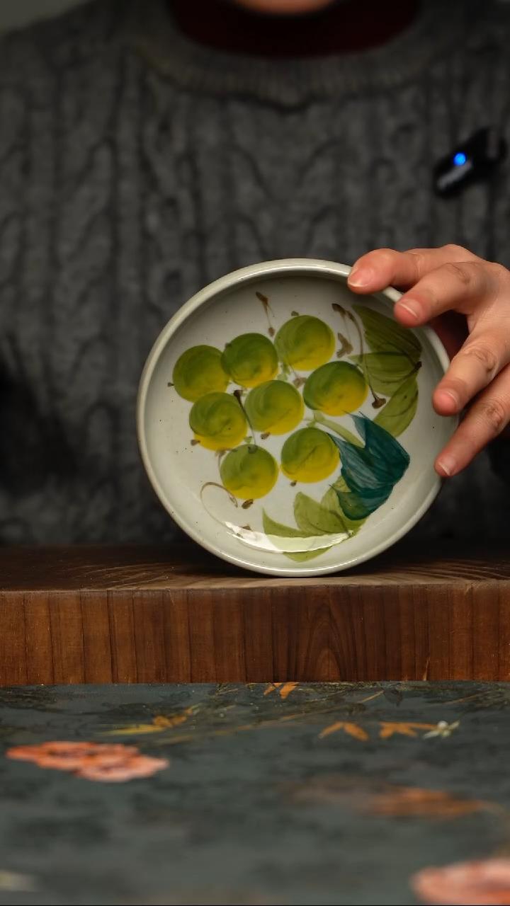 瓷片釉下彩手工手绘同款陶器
