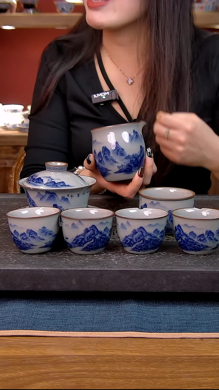 守*?简装家用款7件套 老陶泥开片纹陶瓷茶具