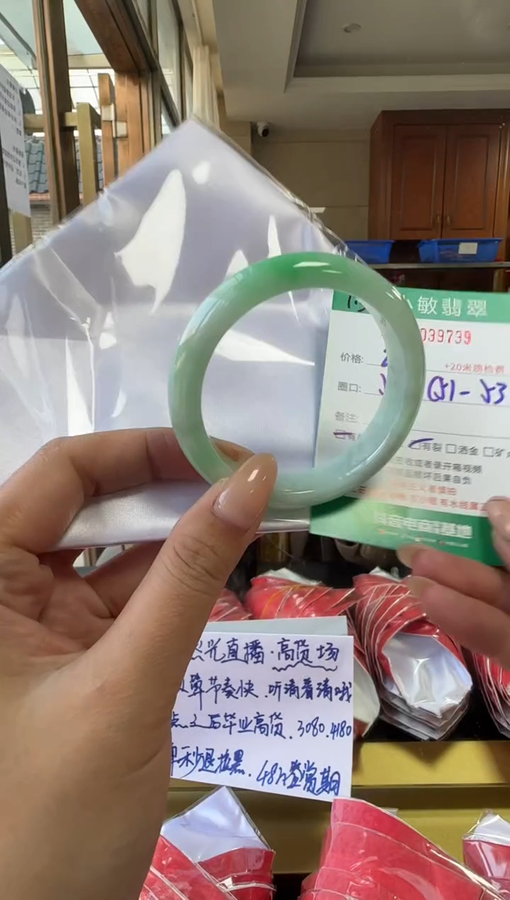 未镶嵌手镯翡翠A货手镯/微瑕