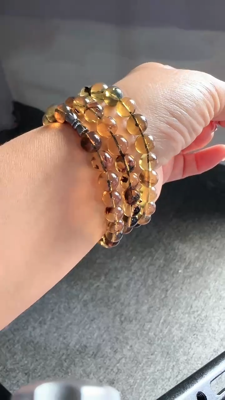 未镶嵌颈饰琥珀规格8翁珀妈妈链#54