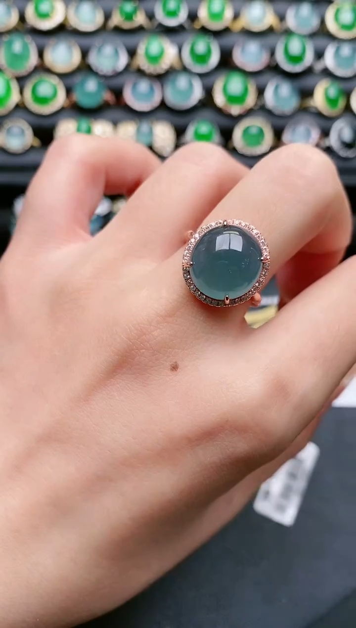 【闪购商品】翡翠戒指银S925镶嵌11111111