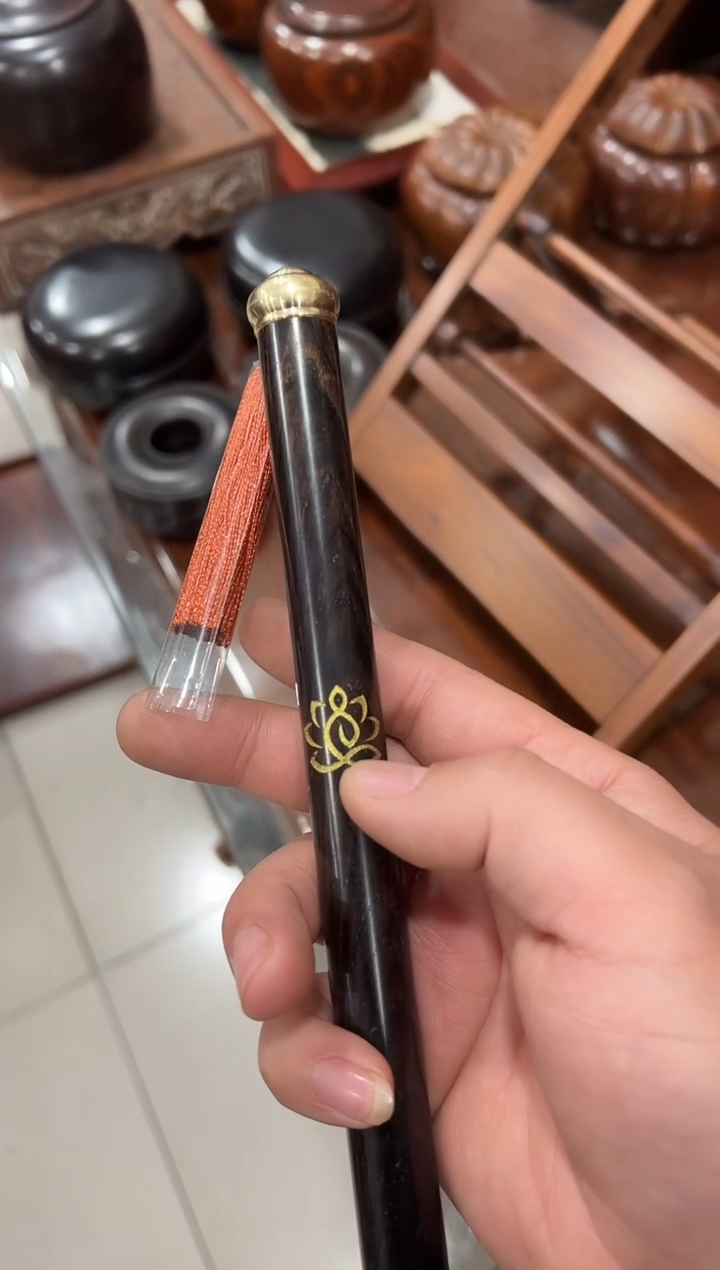 紫檀木流苏小香筒