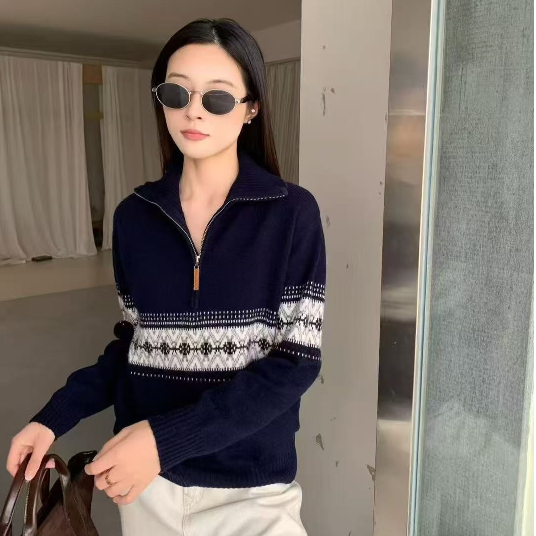 胖mm秋冬羊毛韩版高领打底衫长袖女女士翻领羊毛衫立领针织