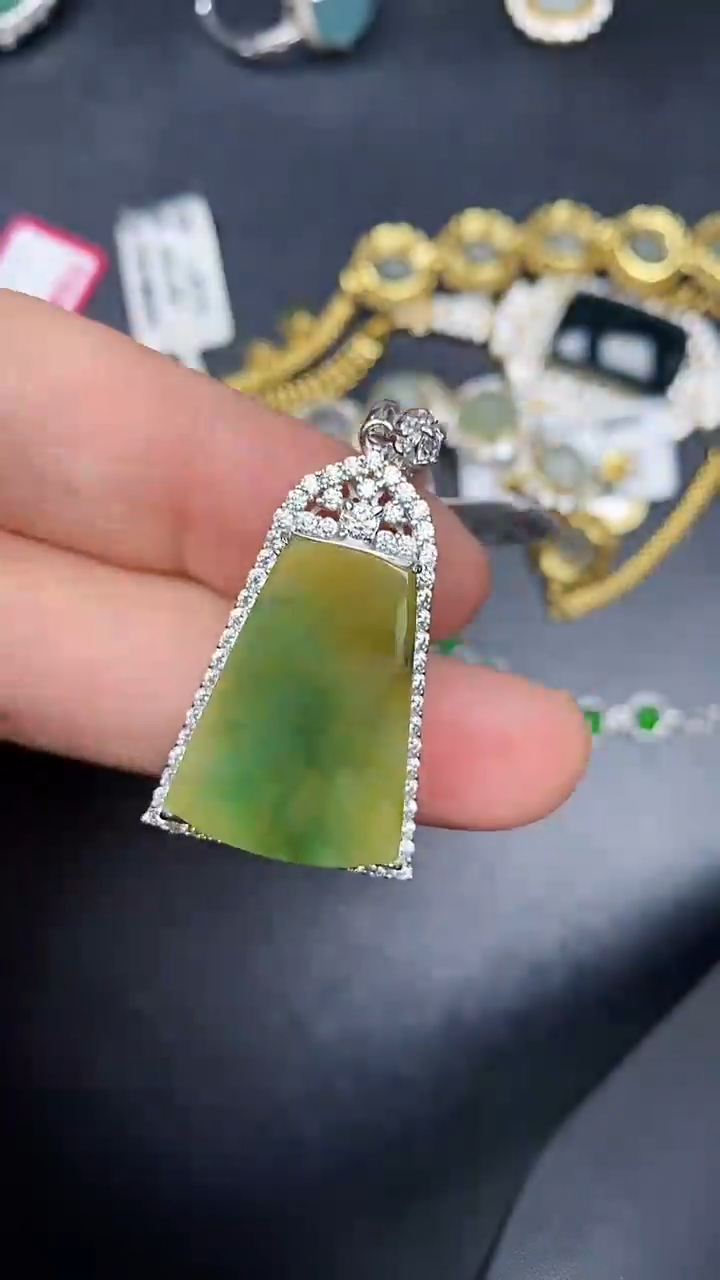 银S925镶嵌戒指翡翠5400