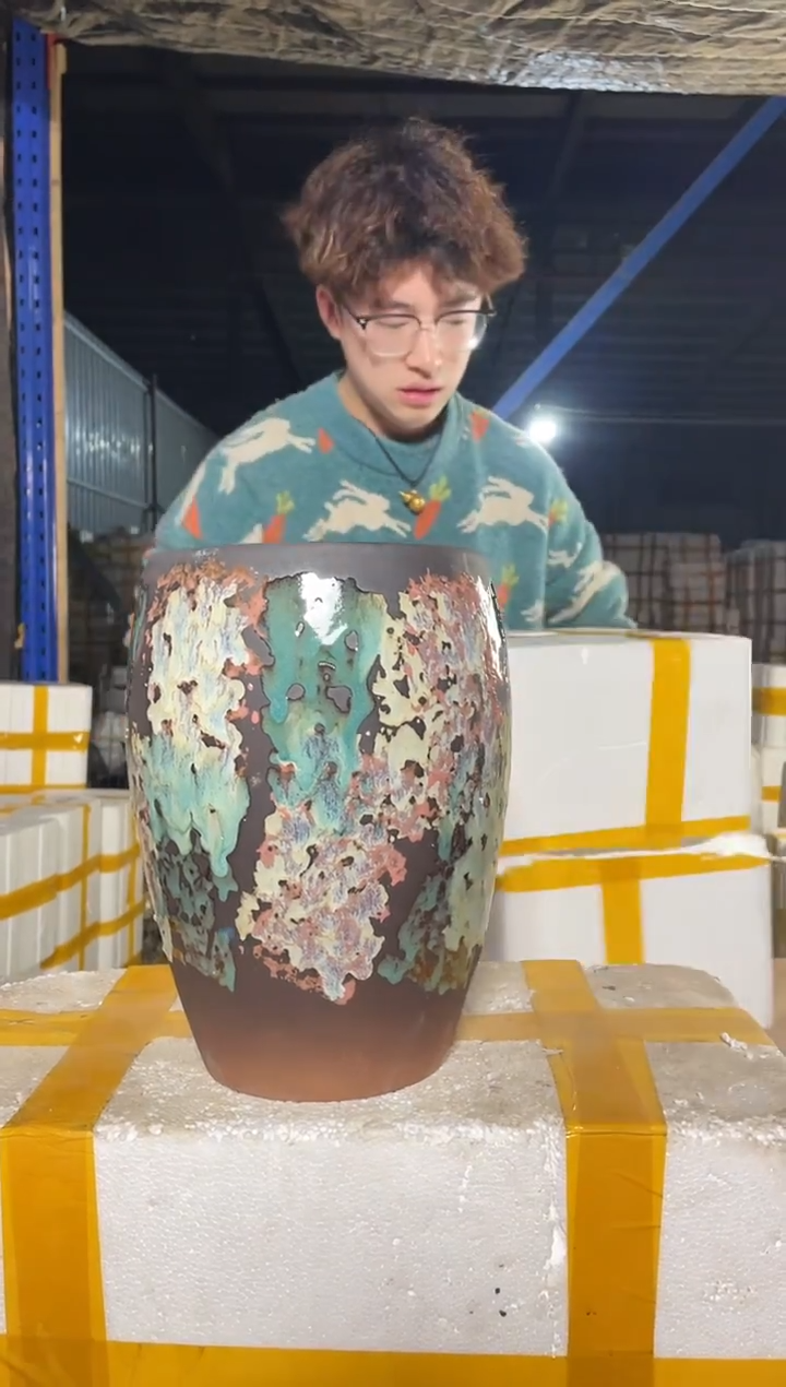 紫砂花盆宜兴紫砂粗陶花盆18-28