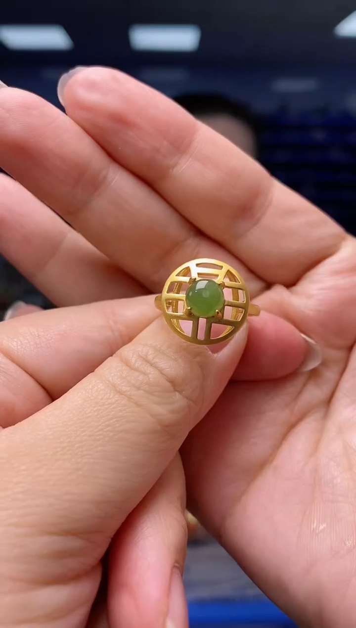 【闪购商品】和田玉戒指银S925镶嵌   JZ1058