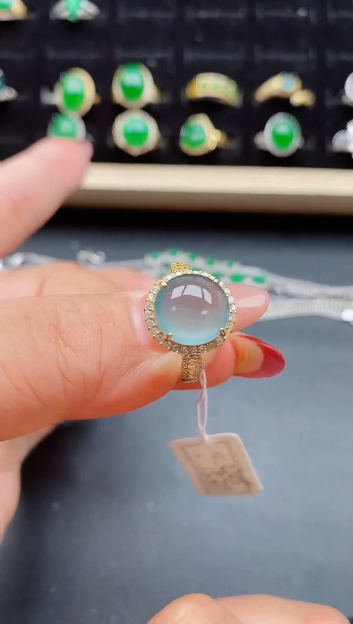 【闪购商品】翡翠戒指银S925镶嵌508050