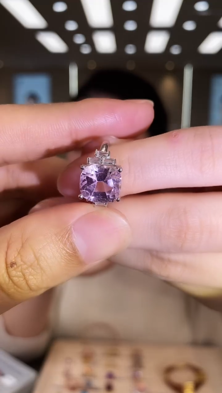 银S925镶嵌锂辉石戒指04