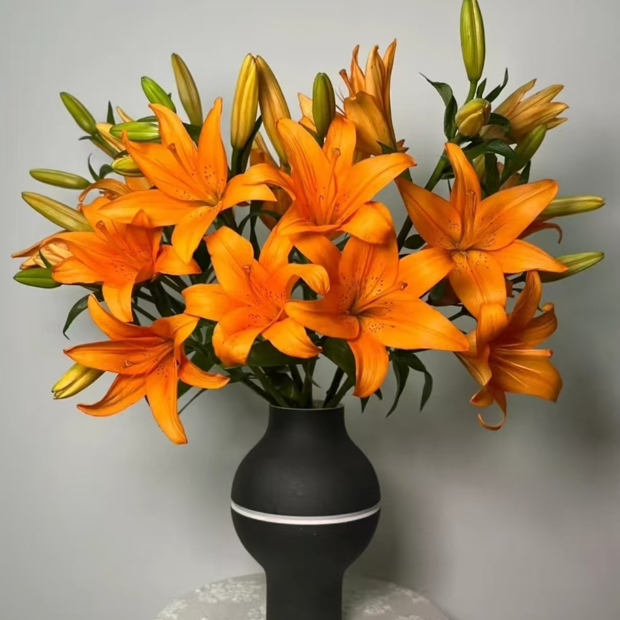 亚洲百合（橙色海洋鲜花）暖暖色东北百合产地顺丰包邮