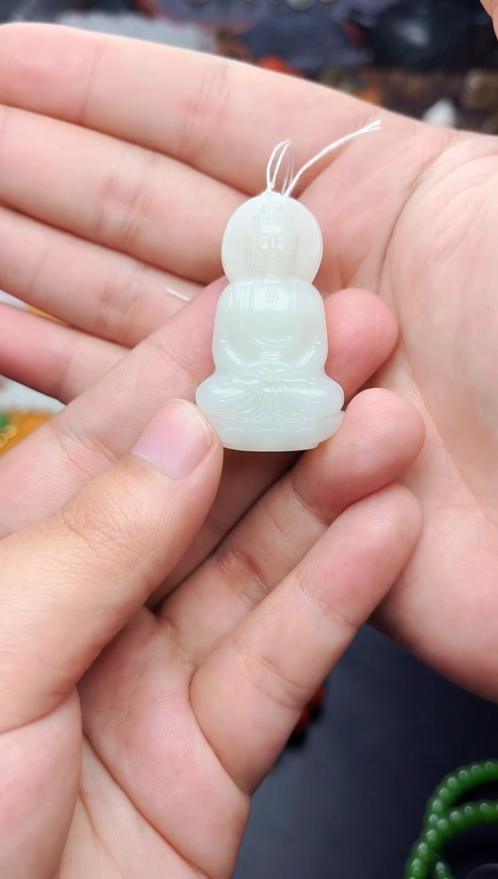 【闪购商品】和田玉颈饰未镶嵌大日如来 01