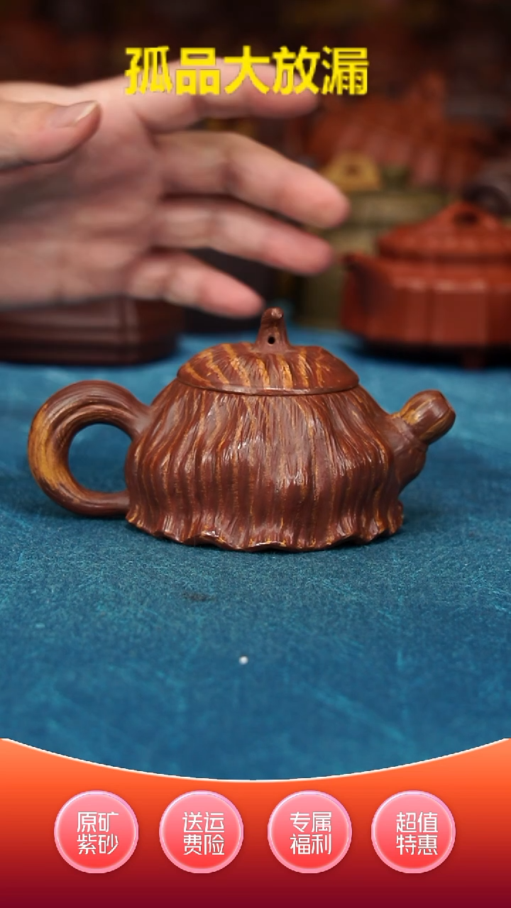 【闪购商品】紫砂茶壶莲蓬壶绞泥