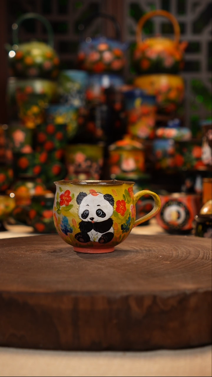 紫砂油画手绘釉下彩