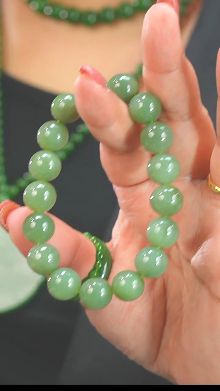 【闪购商品】和田玉11-12mm未镶嵌手串多样性发一