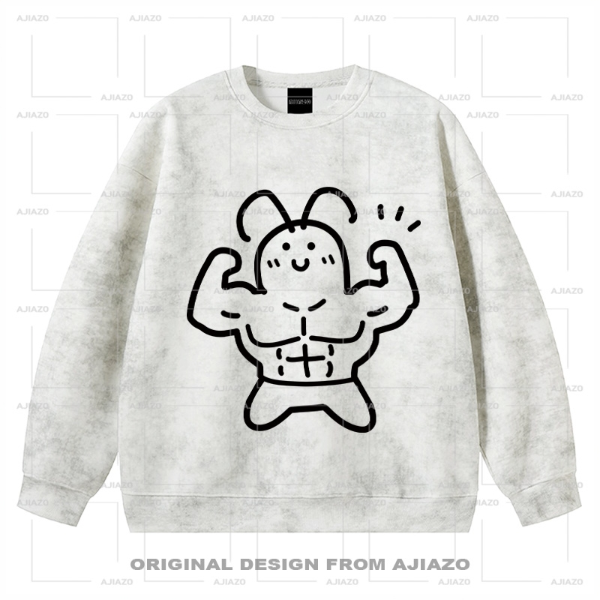 老狗十三【小强】扎染圆领卫衣 秋冬休闲男女同款百搭上衣