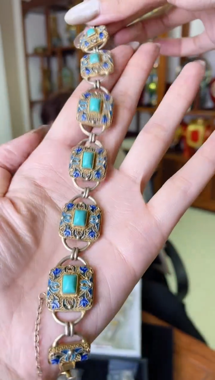 【闪购商品】非遗绝技花丝镶嵌镯子