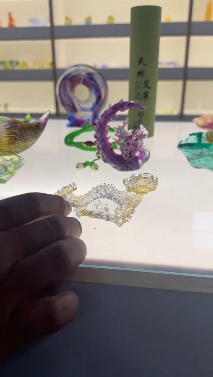 手工艺品琉璃如意10cm