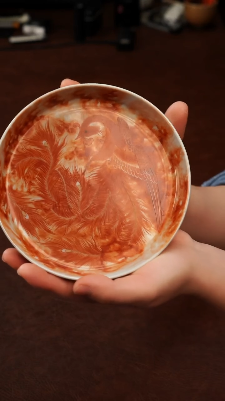 摆件陶景德镇瓷器，明成化青花瓷手绘茶具~