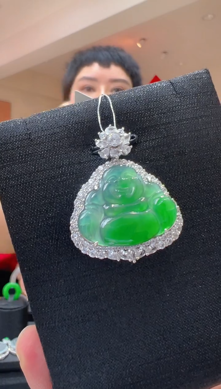 【闪购商品】翡翠吊坠(不含链)银S925镶嵌