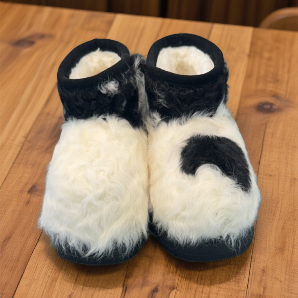 冬季防滑保暖时尚羊毛雪地靴成人女士羊毛卷真皮