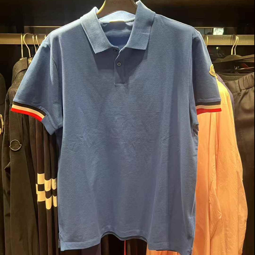 【巴黎直邮】Moncler盟可睐男款袖口条纹休闲短袖Polo衫 8A000