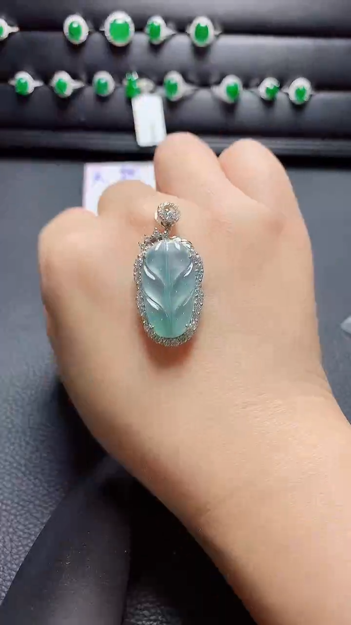 银S925镶嵌戒指翡翠天然翡翠A货s925银镶