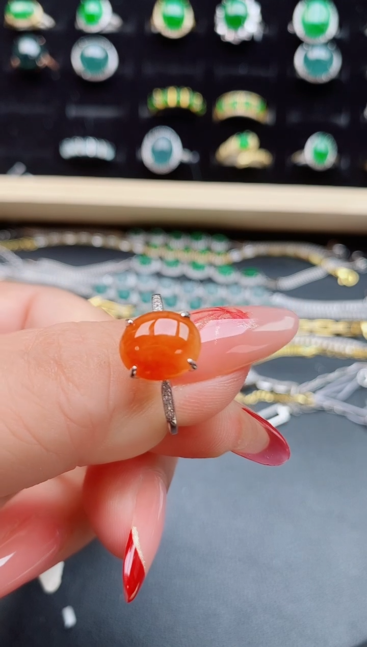 【闪购商品】翡翠戒指银S925镶嵌5080550