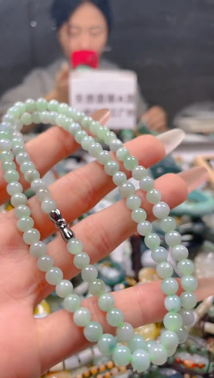 【闪购商品】翡翠颈饰未镶嵌5-6MM/R/翡翠A货一图一物