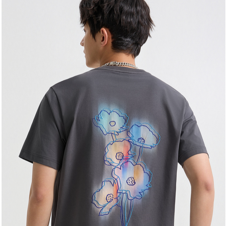 【印花刺绣】卡宾旗舰店凉感短袖T恤男26夏季新款时尚圆领半袖上衣