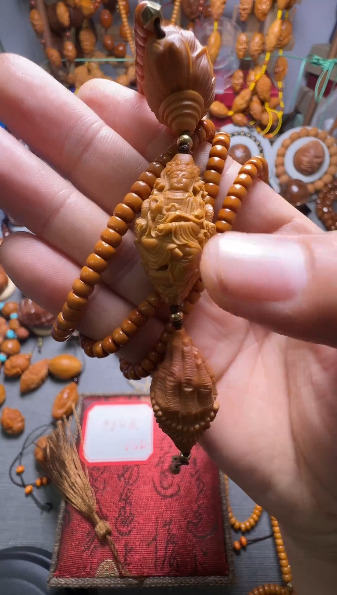手串橄榄核九龙观音脖挂