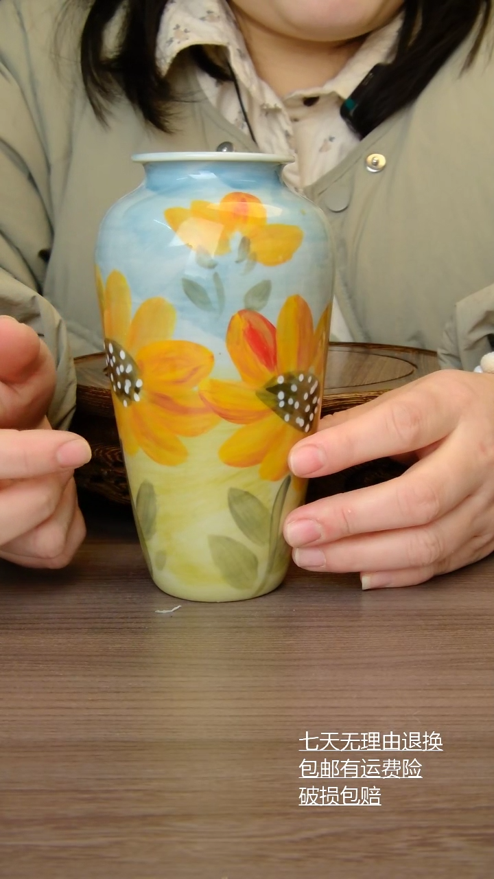 【闪购商品】瓶杯子纯手工手绘景德镇