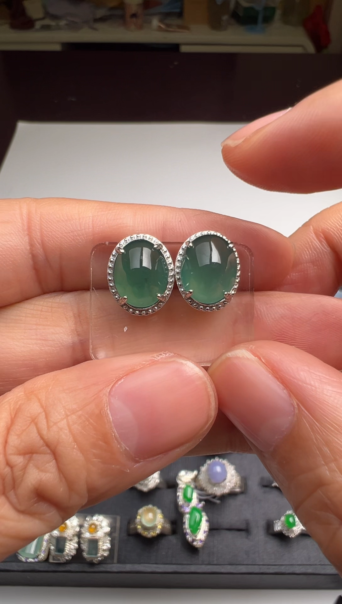 【闪购商品】定制翡翠银S925镶嵌A货翡翠