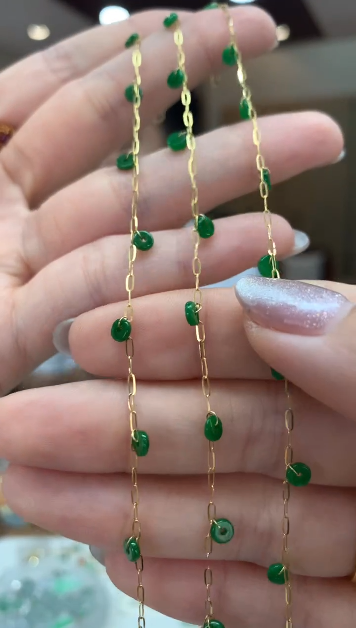 18K金镶嵌手链翡翠手链 多样性发货1件