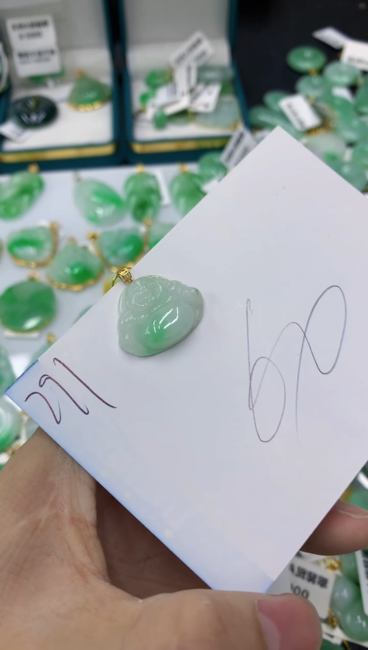 【闪购商品】翡翠颈饰18K金镶嵌1111111111