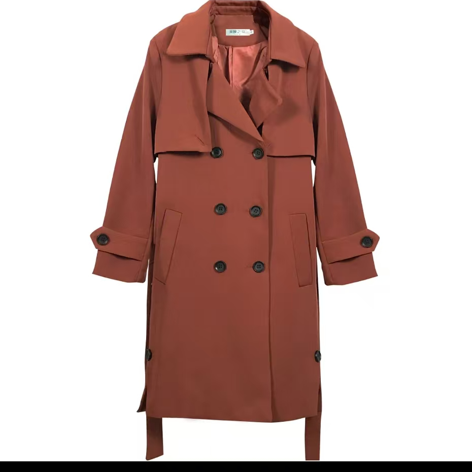 直播间商品非图片款风衣气质女士网红轻奢春季经典双排扣网红