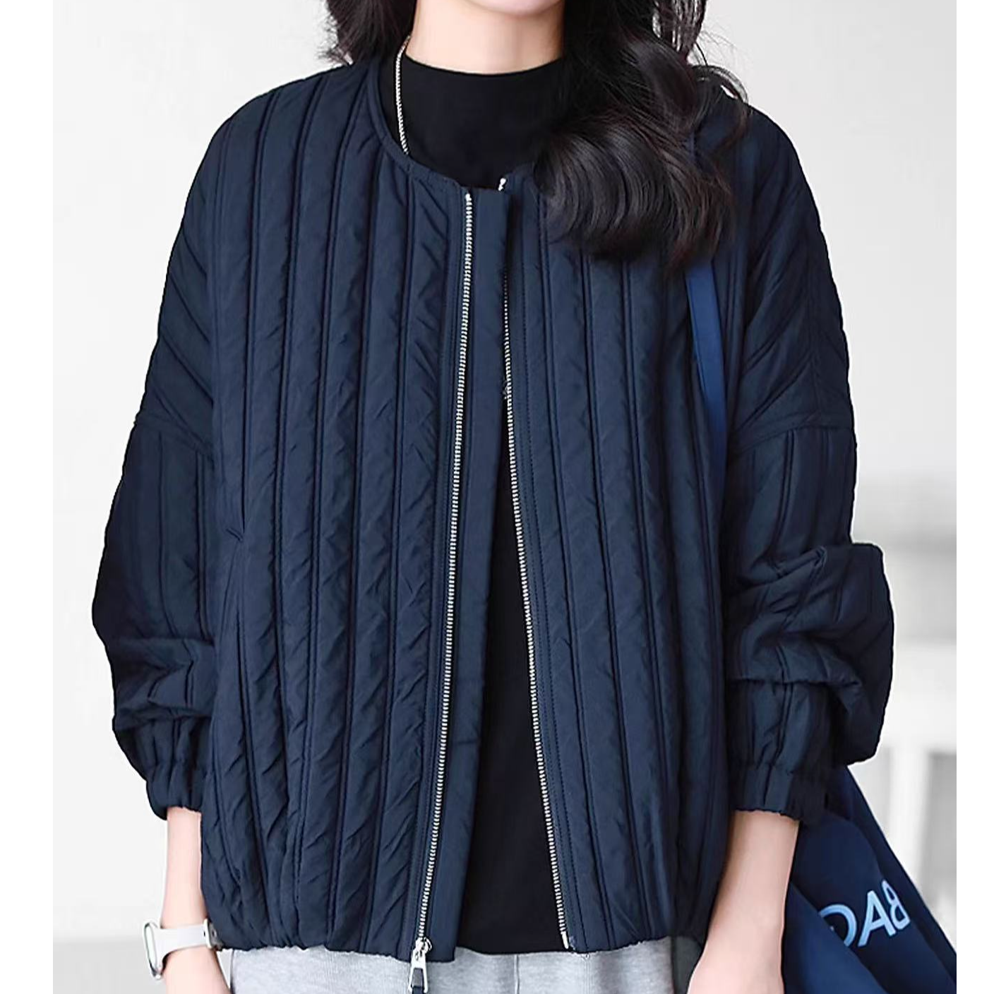 圆领休闲百搭宽松显瘦冬季新款加厚保暖棉服女85519