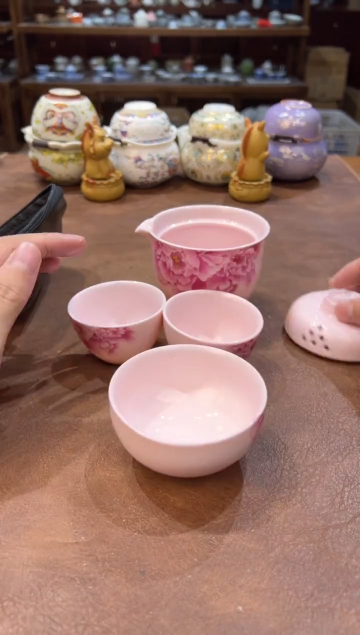 真的很便宜会开片的旅行茶具