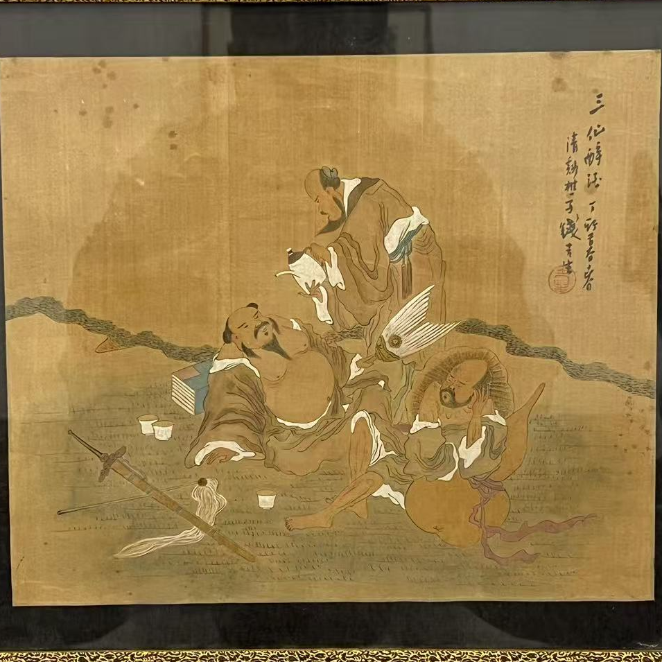 Lot15:   人物故事绢本 画