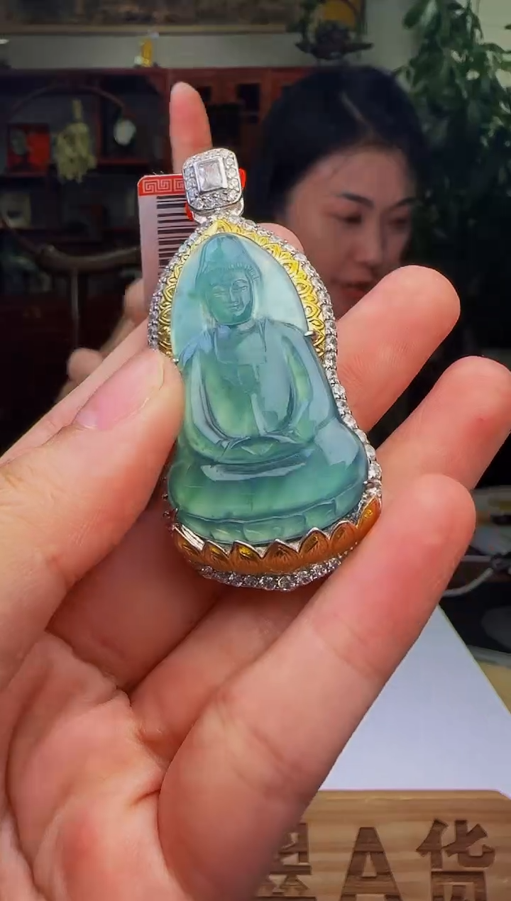 翡翠未镶嵌颈饰WB01616翡翠（多样性发其一）