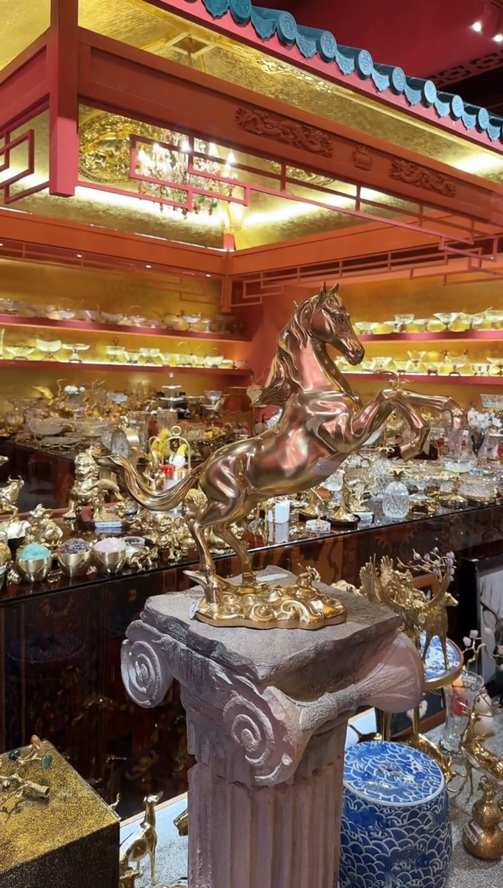 铜大号黄铜马摆件111