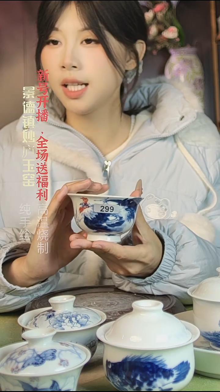 盘陶妙庐玉窑压手299微瑕